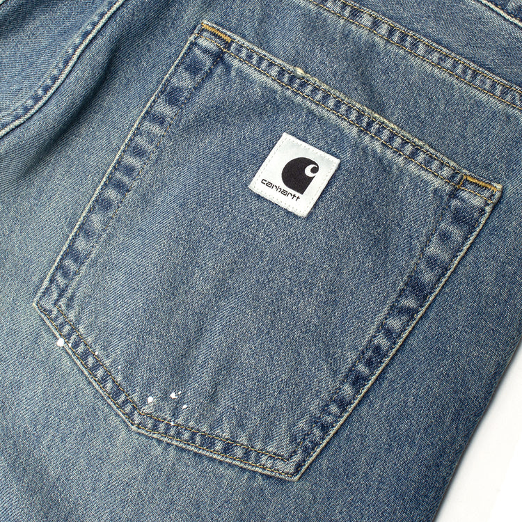 Carhartt WIP - Women's Arin Pant
Style # I037026-01EJ
Color : Blue (Destroy Wash Splatter)