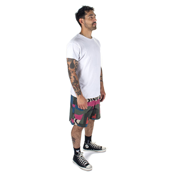 by Parra | Distorted Camo Shorts Color : Pink