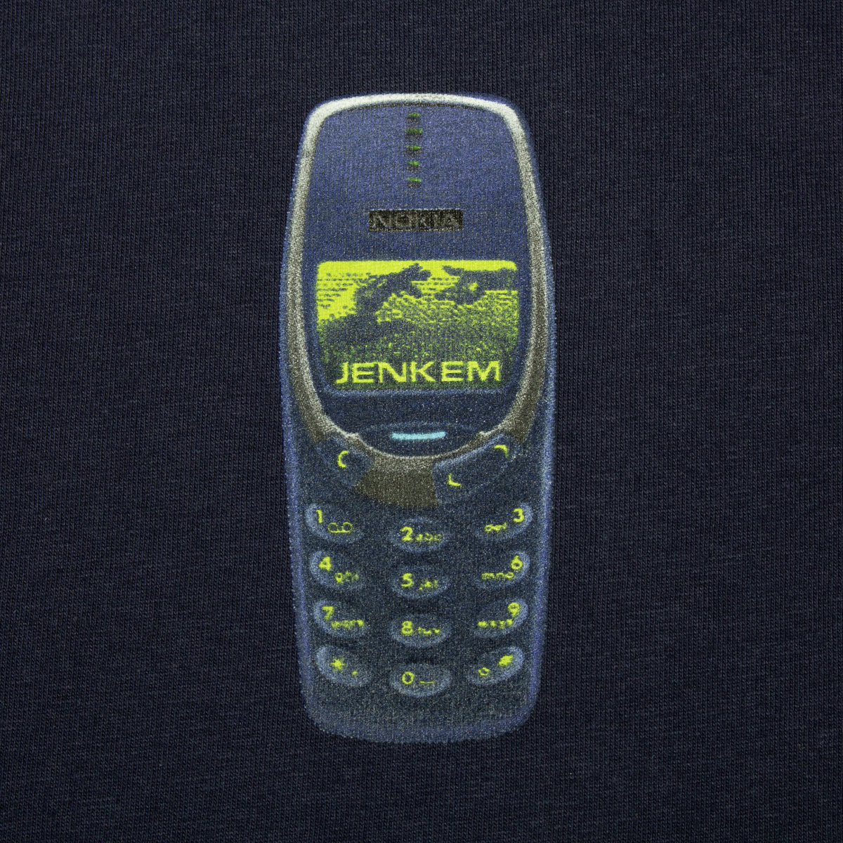 Jenkem - Nokia T-Shirt
Color : Dark Navy