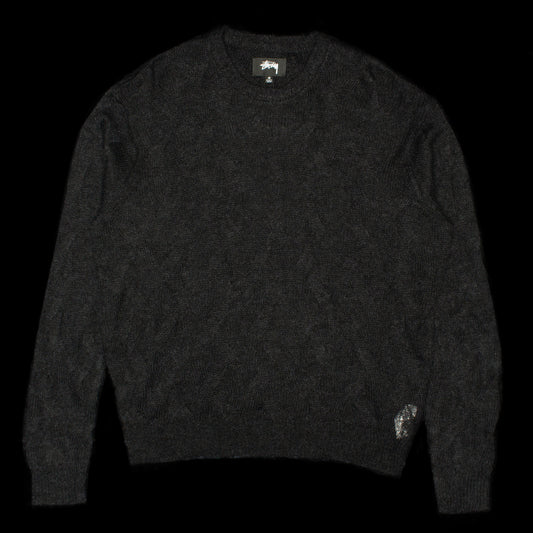 Stussy | Loose Knit Cross Cable Sweater Style # ≈ Color : Black