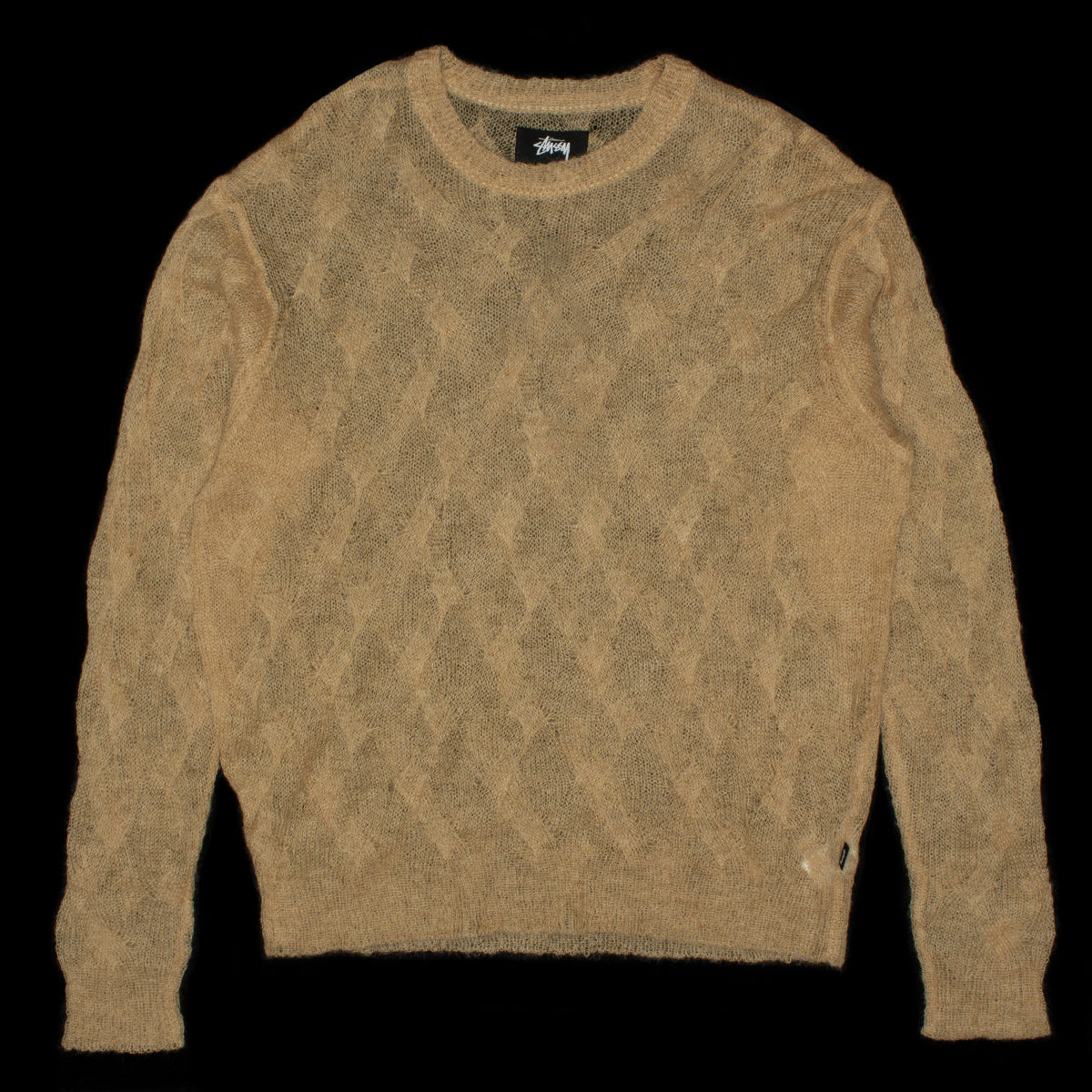 Stussy | Loose Knit Cross Cable Sweater Style # 117241 Color : Sand