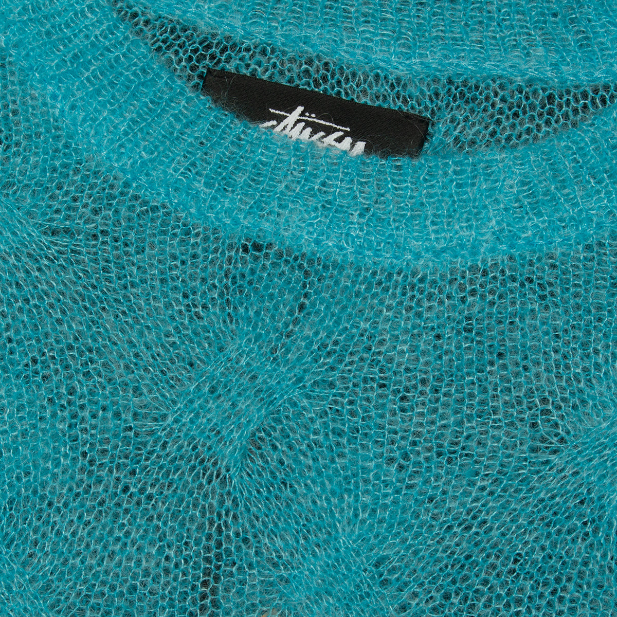 Stussy | Loose Knit Cross Cable Sweater Style # 117241 Color : Cyan