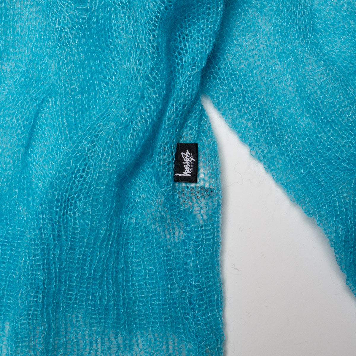 Stussy | Loose Knit Cross Cable Sweater Style # 117241 Color : Cyan