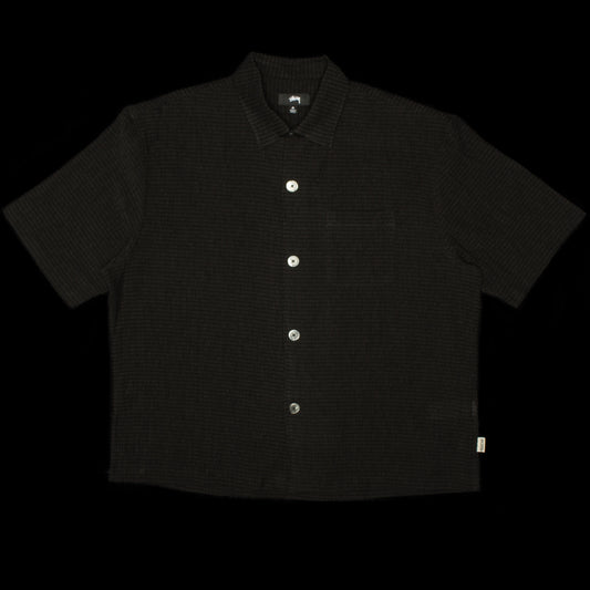 Stussy | Flat Bottom Crinkled Shirt Style # 1110324 Color : Black