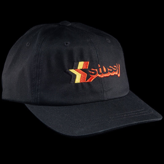 Stussy | 3 Star Low Pro Strapback Hat Style # 1311140 Color : Black