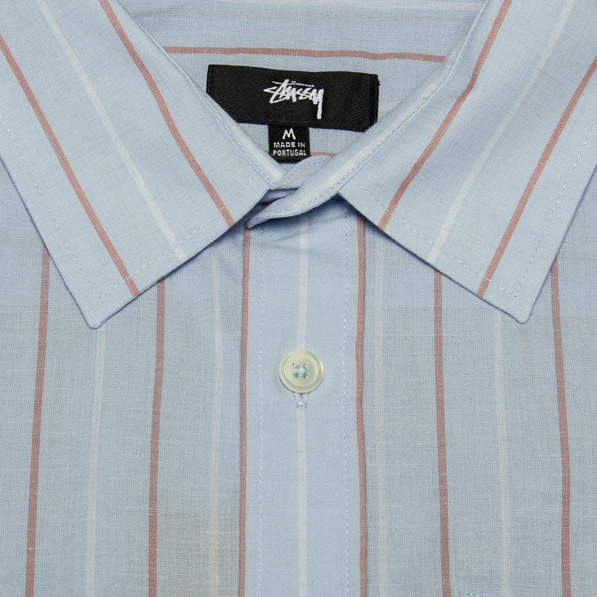 Stussy | Classic Striped L/S Shirt Style # 1110317 Color : Light Blue