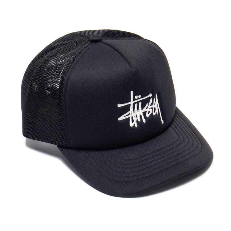 Stussy | Big Basic Trucker Hat Style # 1311088 Color : Black