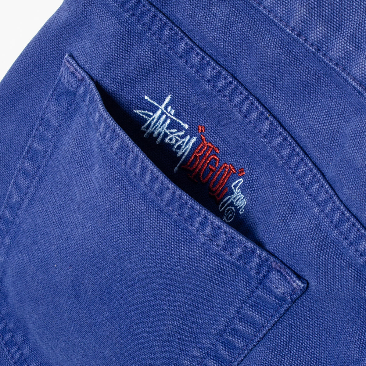 Stussy | Big Ol' Short Washed Canvas Style # 112277 Color : Baja Blue