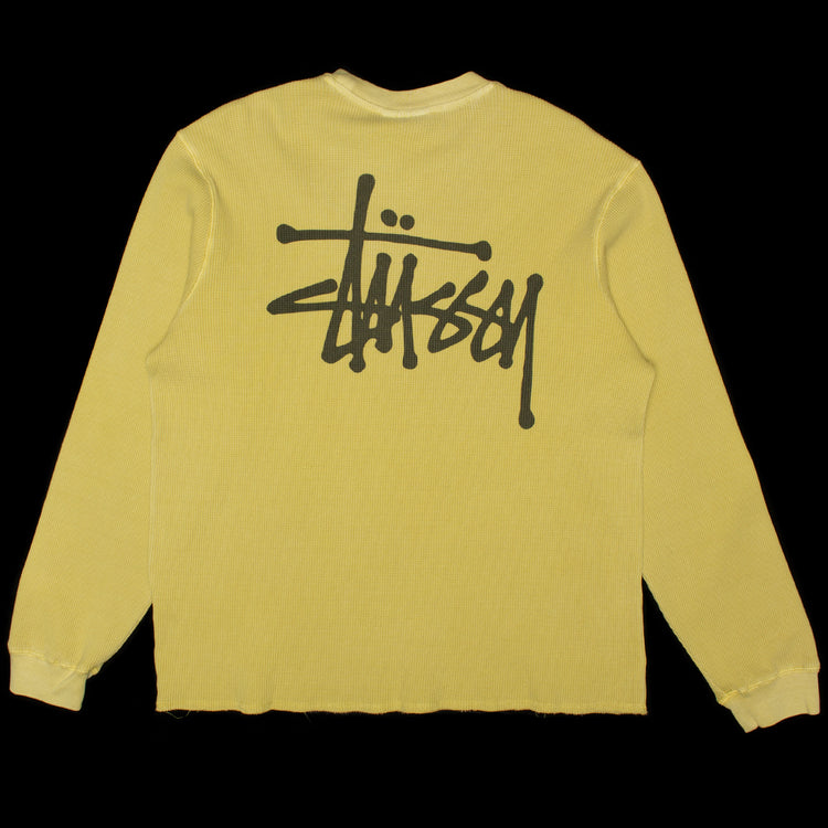 Stussy | Basic Stock L/S Thermal  Style # 1140314 Color : Dusty Yellow