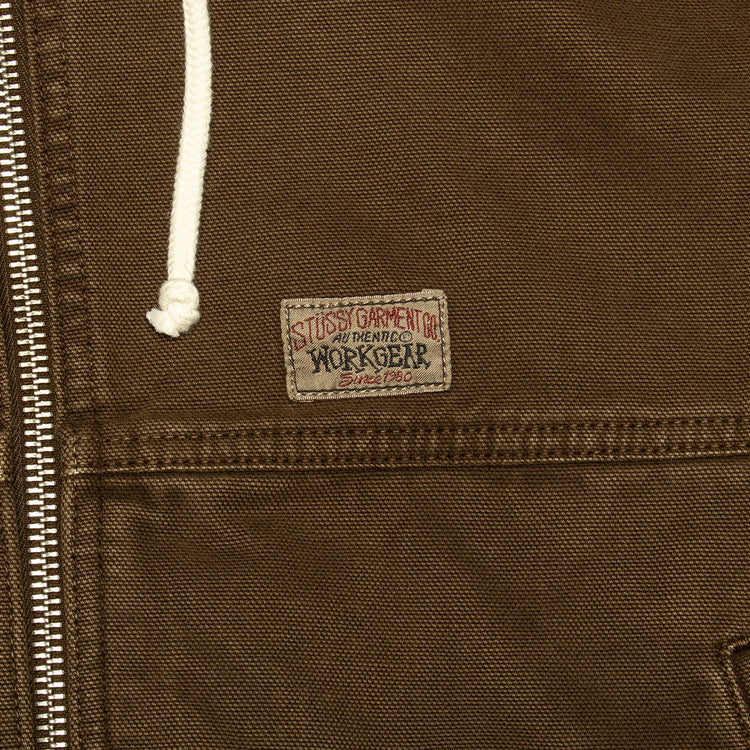 Stussy | Work Jacket Unlined Canvas Style # 115757 Color : Brown