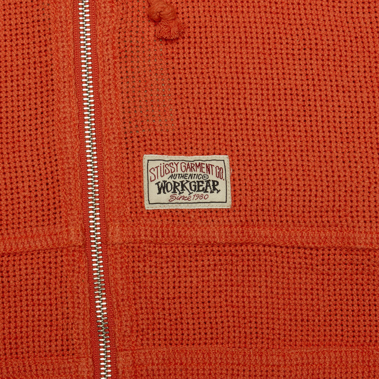 Stussy | Work Jacket Cotton Mesh Style # 115769 Color : Red Orange