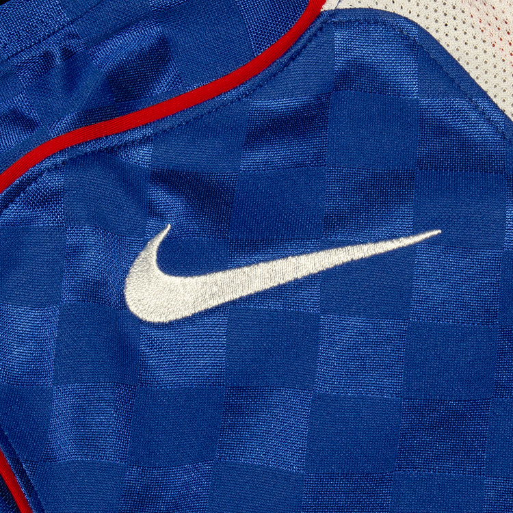 Nike - T90 Jersey
Style # IB4212-480
Color : Game Royal / White / Sport Red