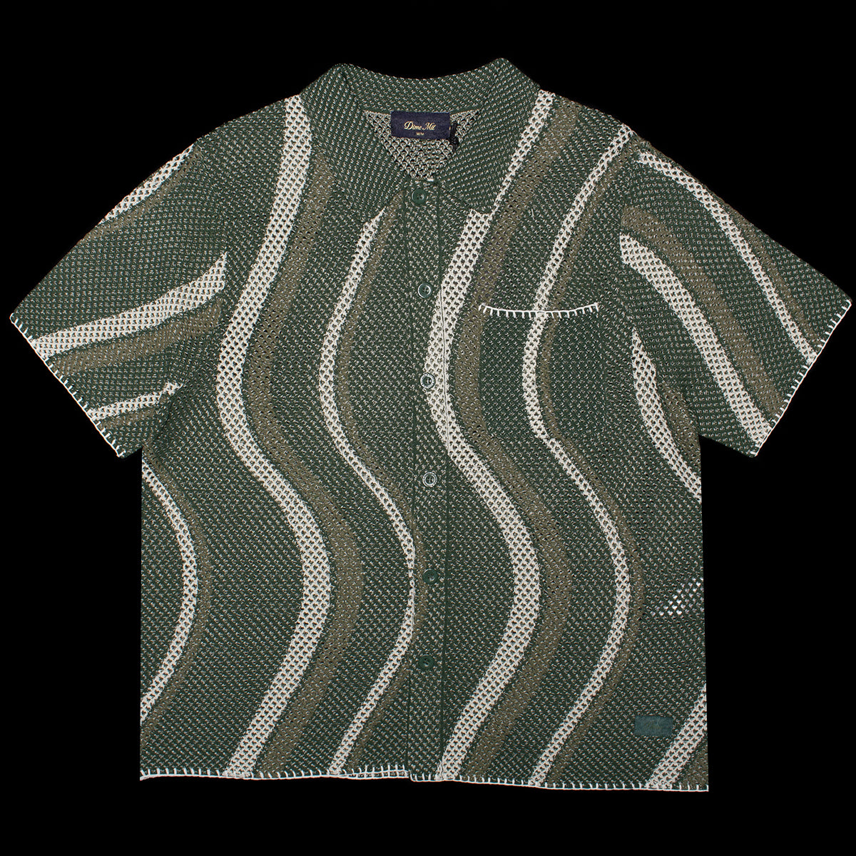 Dime - Soleil Knit Button Up
Color : Green