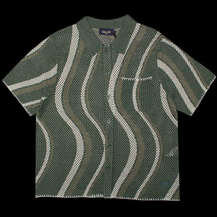 Dime - Soleil Knit Button Up
Color : Green