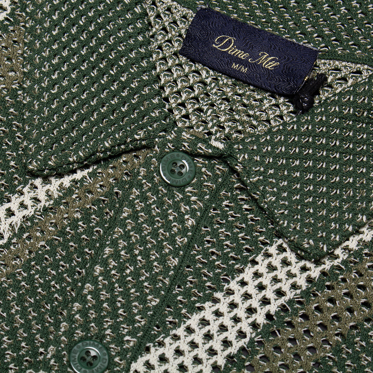 Dime - Soleil Knit Button Up
Color : Green