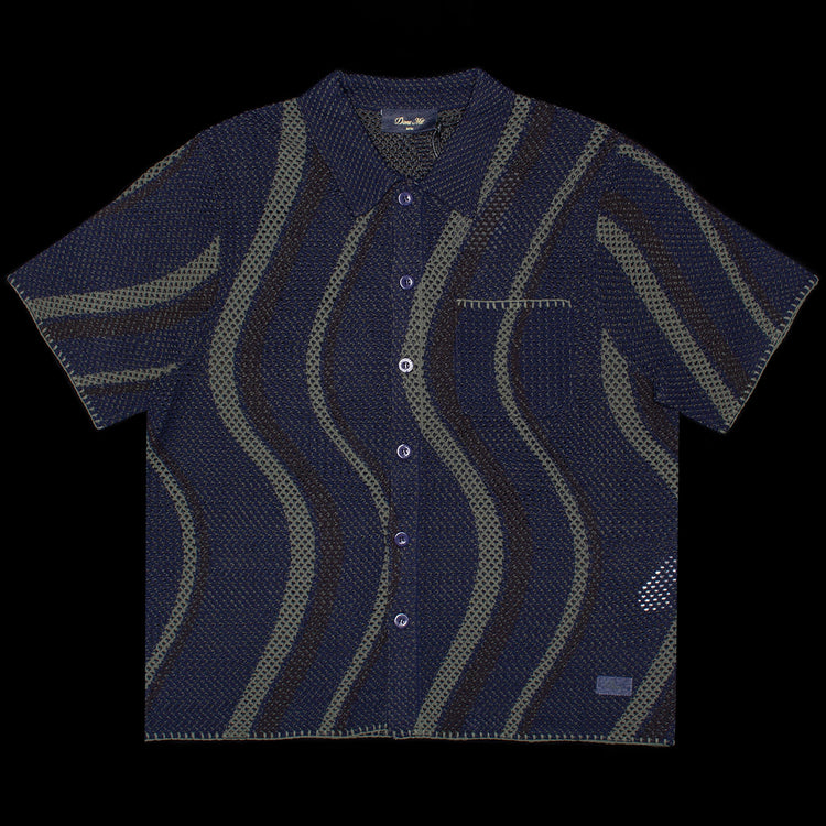 Dime - Soleil Knit Button Up
Color : Navy