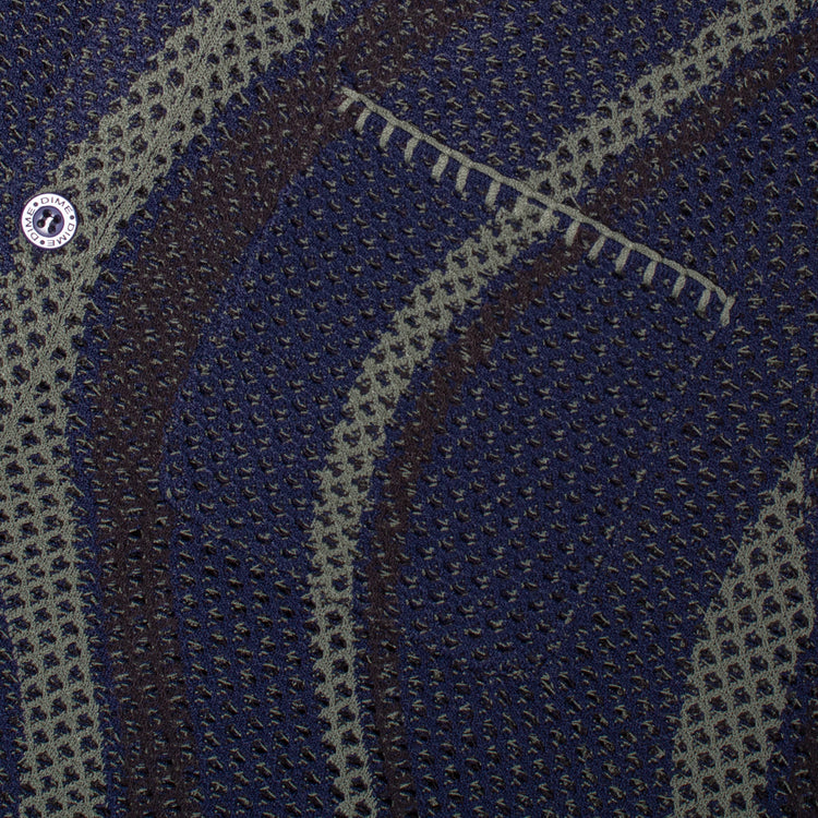 Dime - Soleil Knit Button Up
Color : Navy
