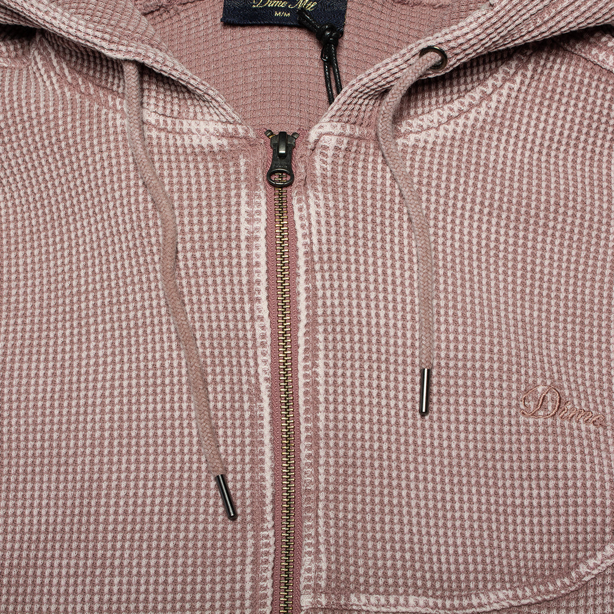 Dime - Premium Waffle Zip Hoodie
Color : Faded Mauve