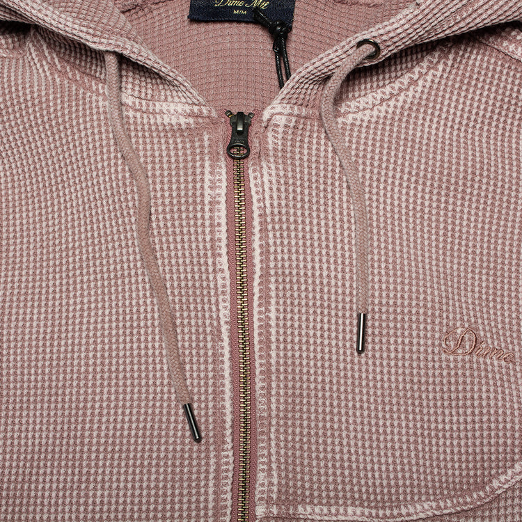 Dime - Premium Waffle Zip Hoodie
Color : Faded Mauve
