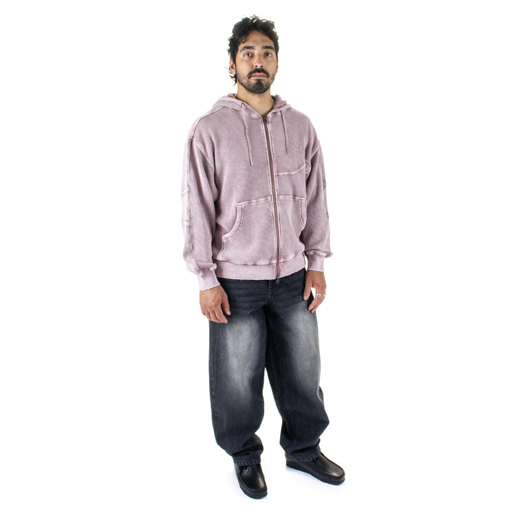 Dime - Premium Waffle Zip Hoodie
Color : Faded Mauve