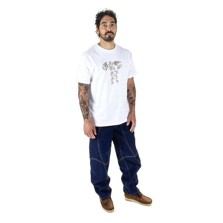 Dime - Classic Baggy Denim Pants
Color : Indigo Paneled