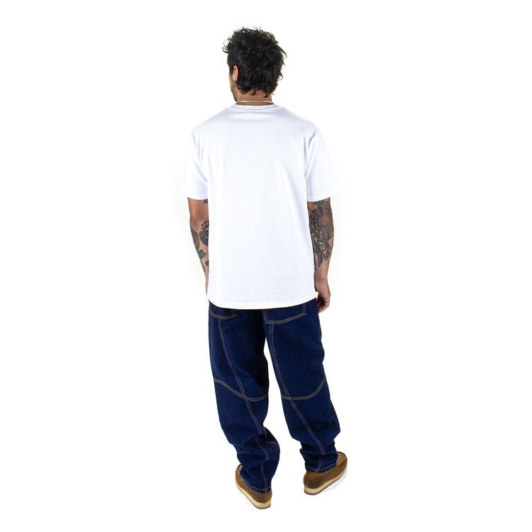 Dime - Classic Baggy Denim Pants
Color : Indigo Paneled