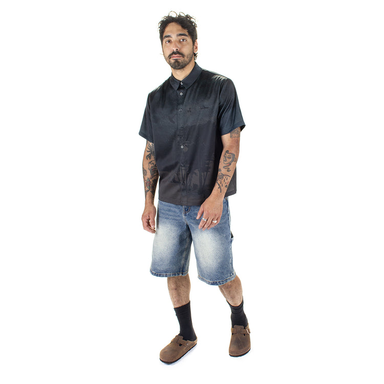 Dime - Day Off Button Up
Color : Black