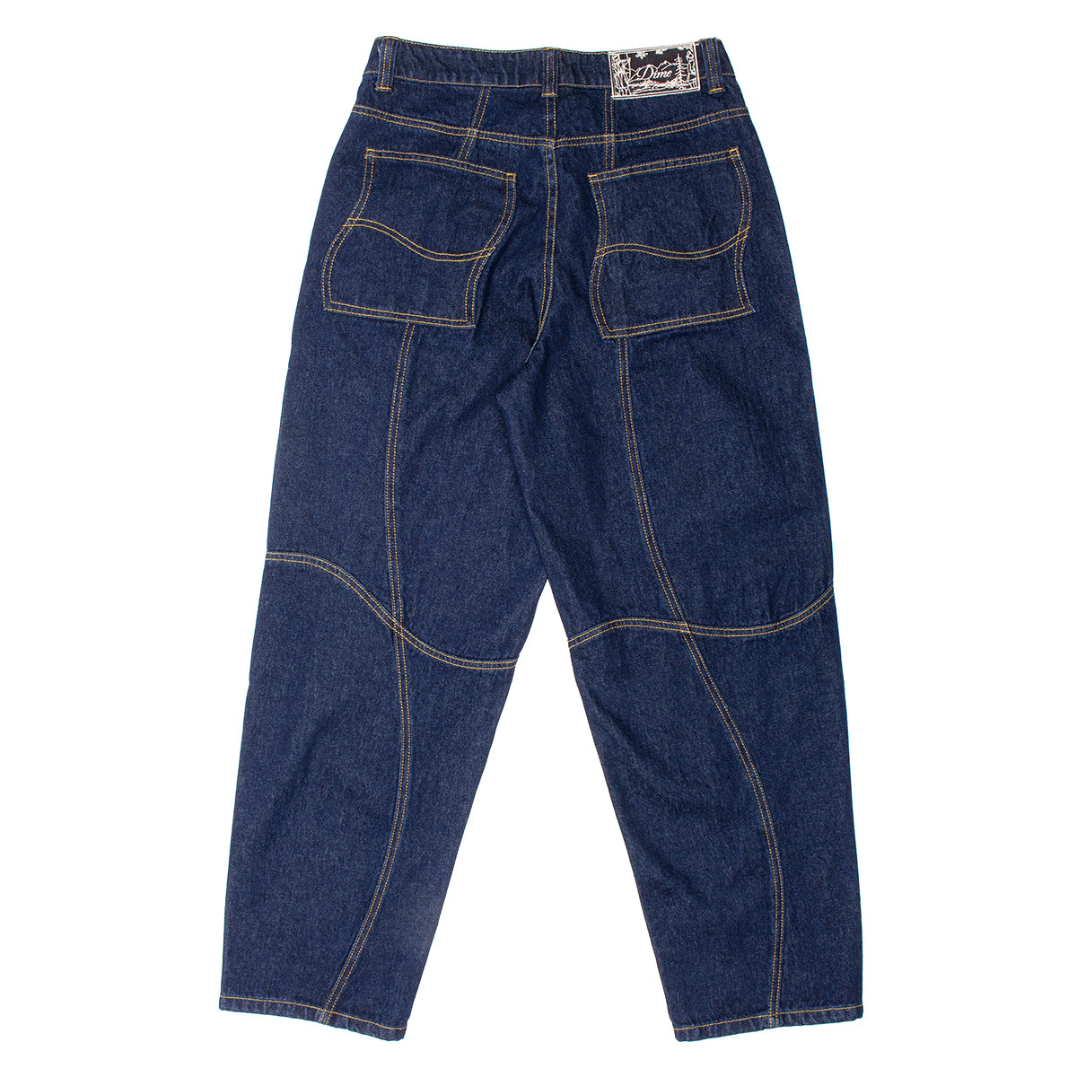 Dime - Classic Baggy Denim Pants
Color : Indigo Paneled