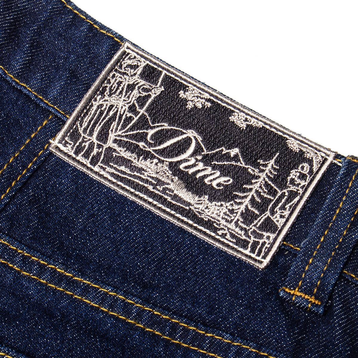 Dime - Classic Baggy Denim Pants
Color : Indigo Paneled