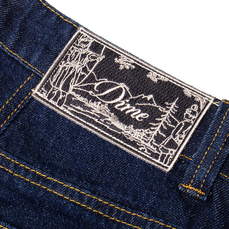 Dime - Classic Baggy Denim Pants
Color : Indigo Paneled