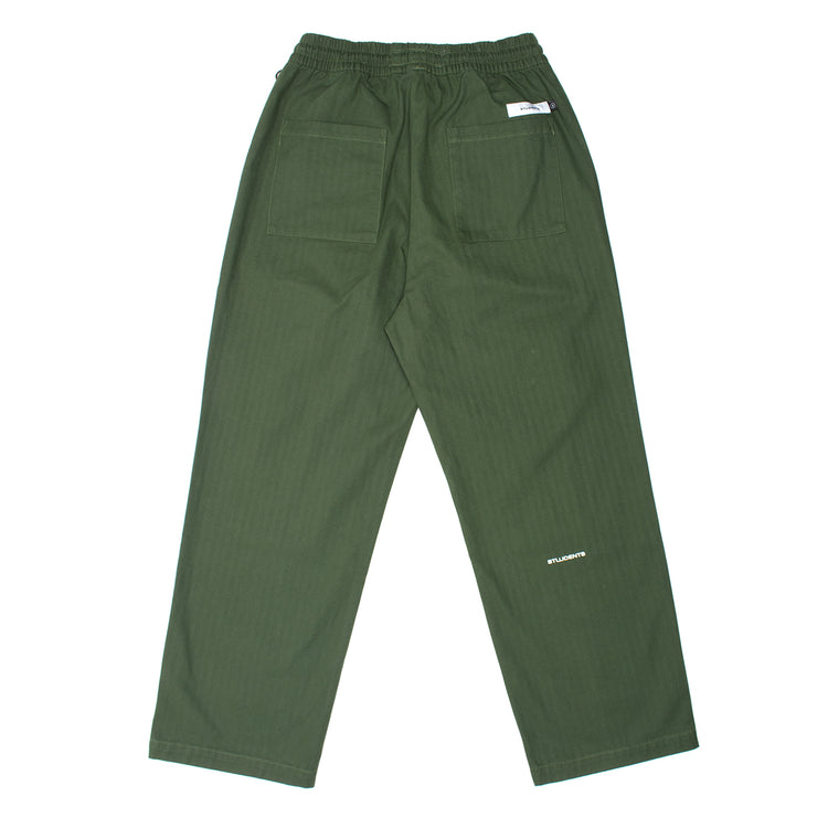 Students - Arts Baggy Herringbone Twill Pants
Color : Forest