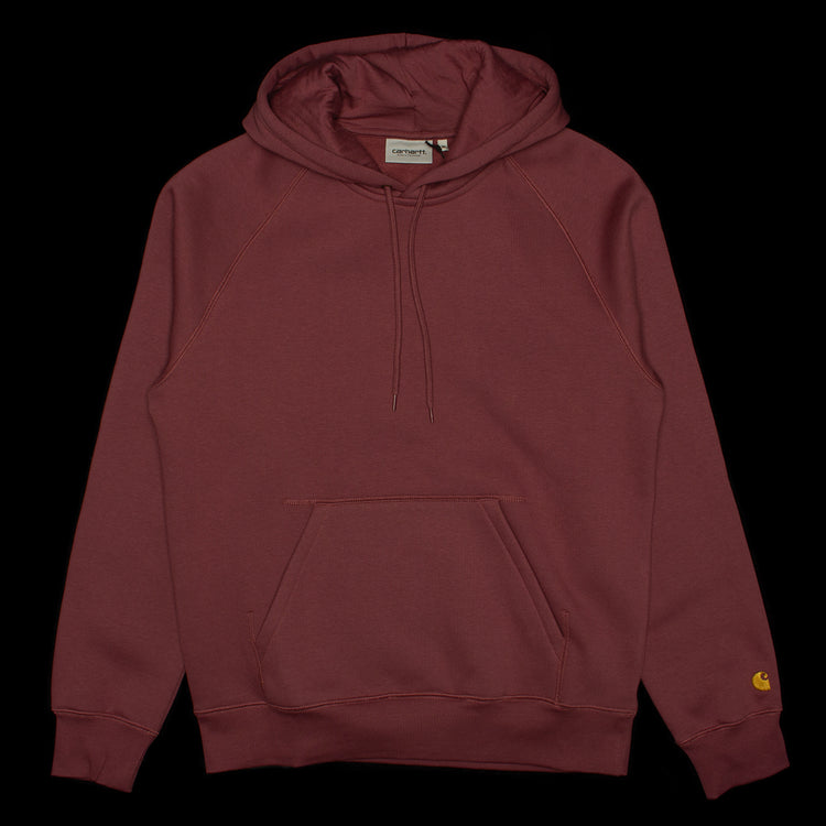 Carhartt WIP | Hooded Chase Sweatshirt Style # I033661-2BB Color : Dusty Fuchsia / Gold