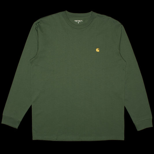 Carhartt WIP | Chase L/S T-Shirt Style # I026392-29Y Color : Duck Green / Gold&nbsp;