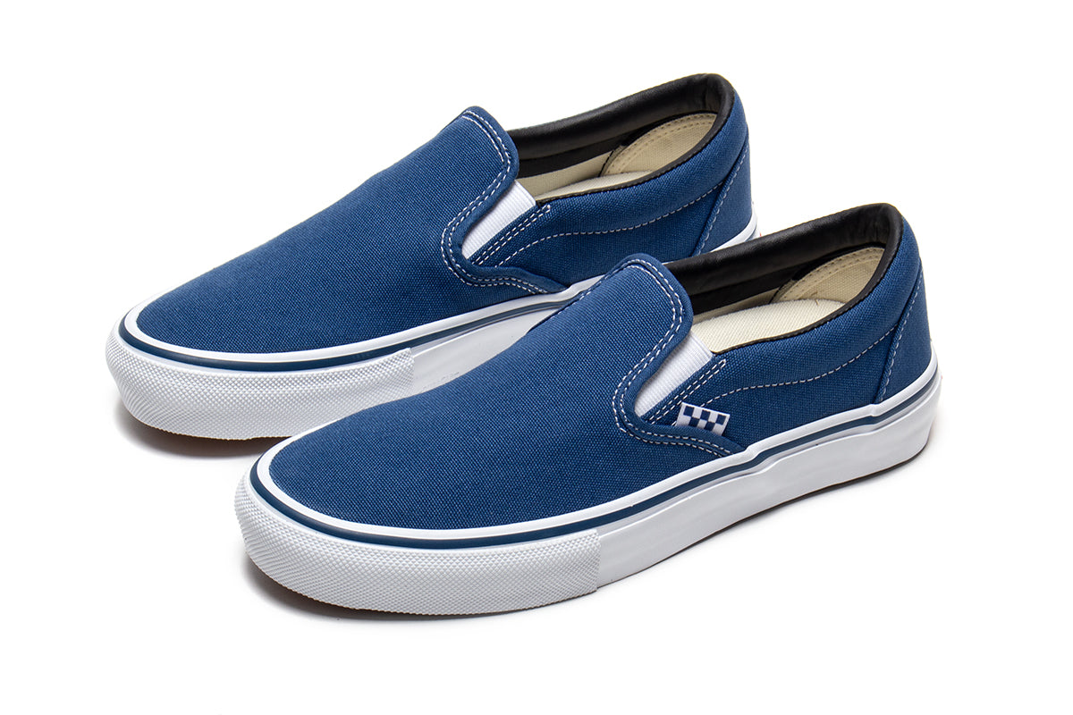 Vans - Skate Slip-On
Style # VN0A5FCANVY1
Color : Navy / White