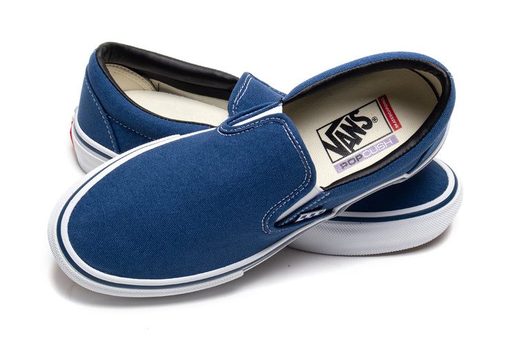 Vans - Skate Slip-On
Style # VN0A5FCANVY1
Color : Navy / White
