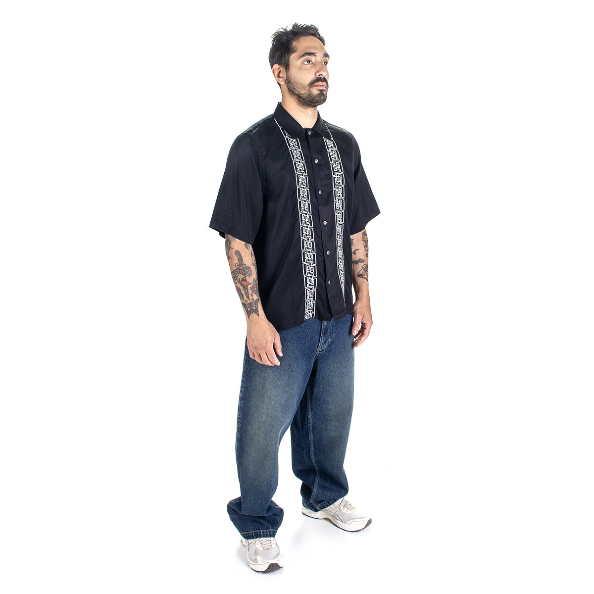 Polar Skate Co. | Bowling Shirt Color : Black / White