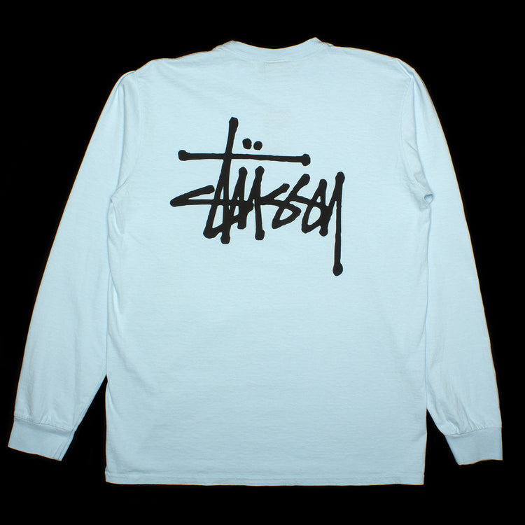 Stussy | Basic Stussy Pigment Dyed L/S T-Shirt Style # 1994879 Color : Sky Blue