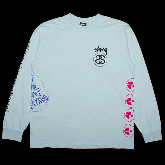 Stussy | Test Strike Pigment Dyed L/S T-Shirt Style # 1994915 Color : Sky Blue