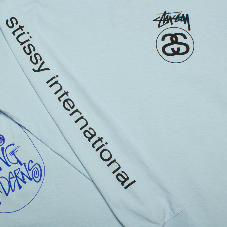 Stussy | Test Strike Pigment Dyed L/S T-Shirt Style # 1994915 Color : Sky Blue