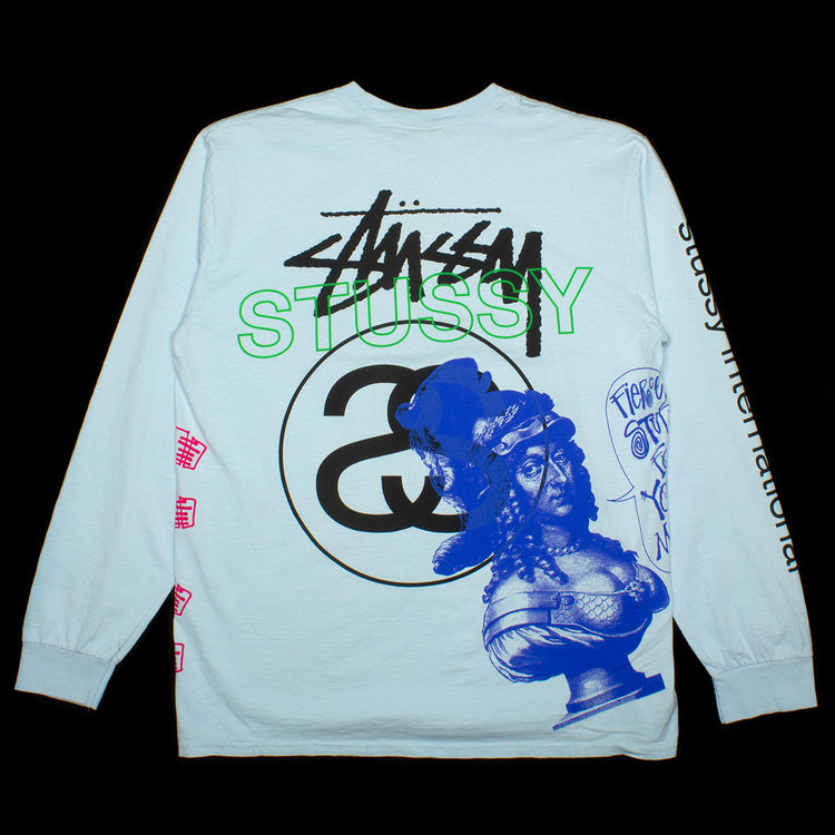 Stussy | Test Strike Pigment Dyed L/S T-Shirt Style # 1994915 Color : Sky Blue