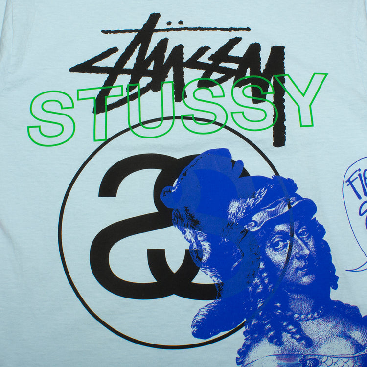 Stussy | Test Strike Pigment Dyed L/S T-Shirt Style # 1994915 Color : Sky Blue