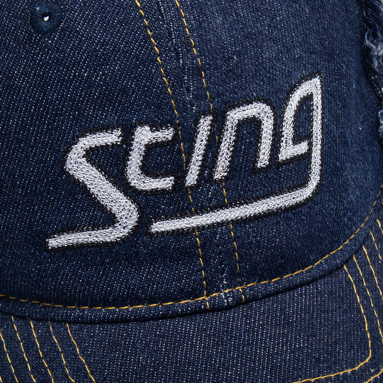 Stingwater | Distressed Denim Trucker Hat Color : Blue