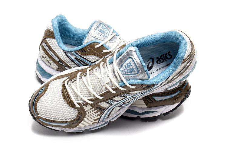 Asics - Gel-Kayano 12.1
Style # 1203A827.101
Color : Cream / Stillwater