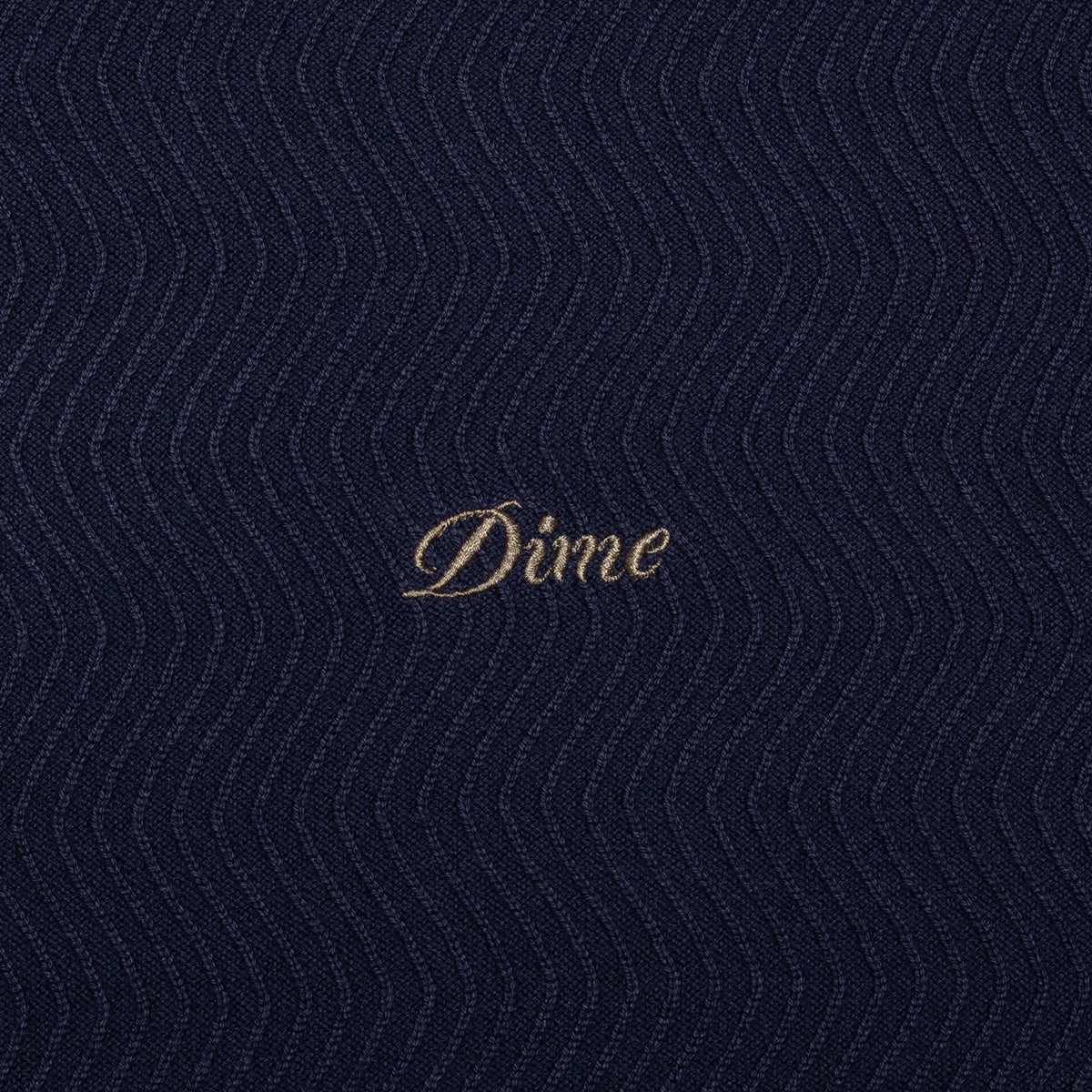 Dime | Wave Knit S/S Shirt Color : Dark Indigo