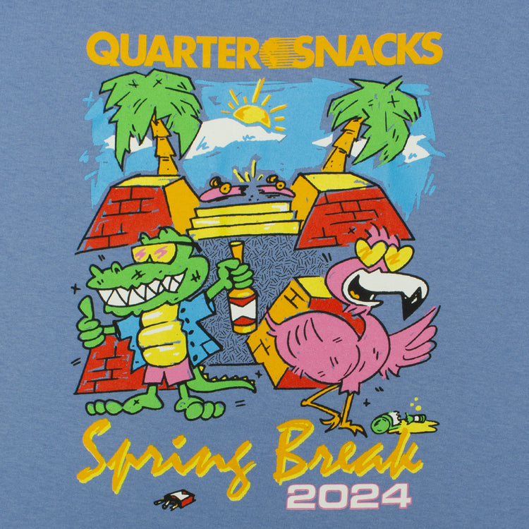 Quartersnacks | Spring Break T-Shirt Color : Carolina Blue