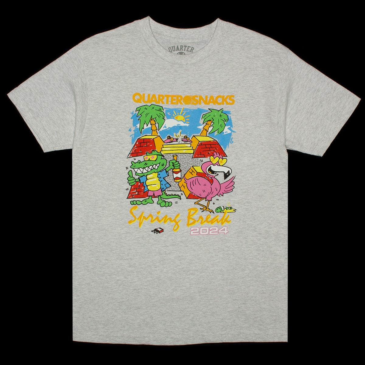 Quartersnacks | Spring Break T-Shirt Color : Ash Grey