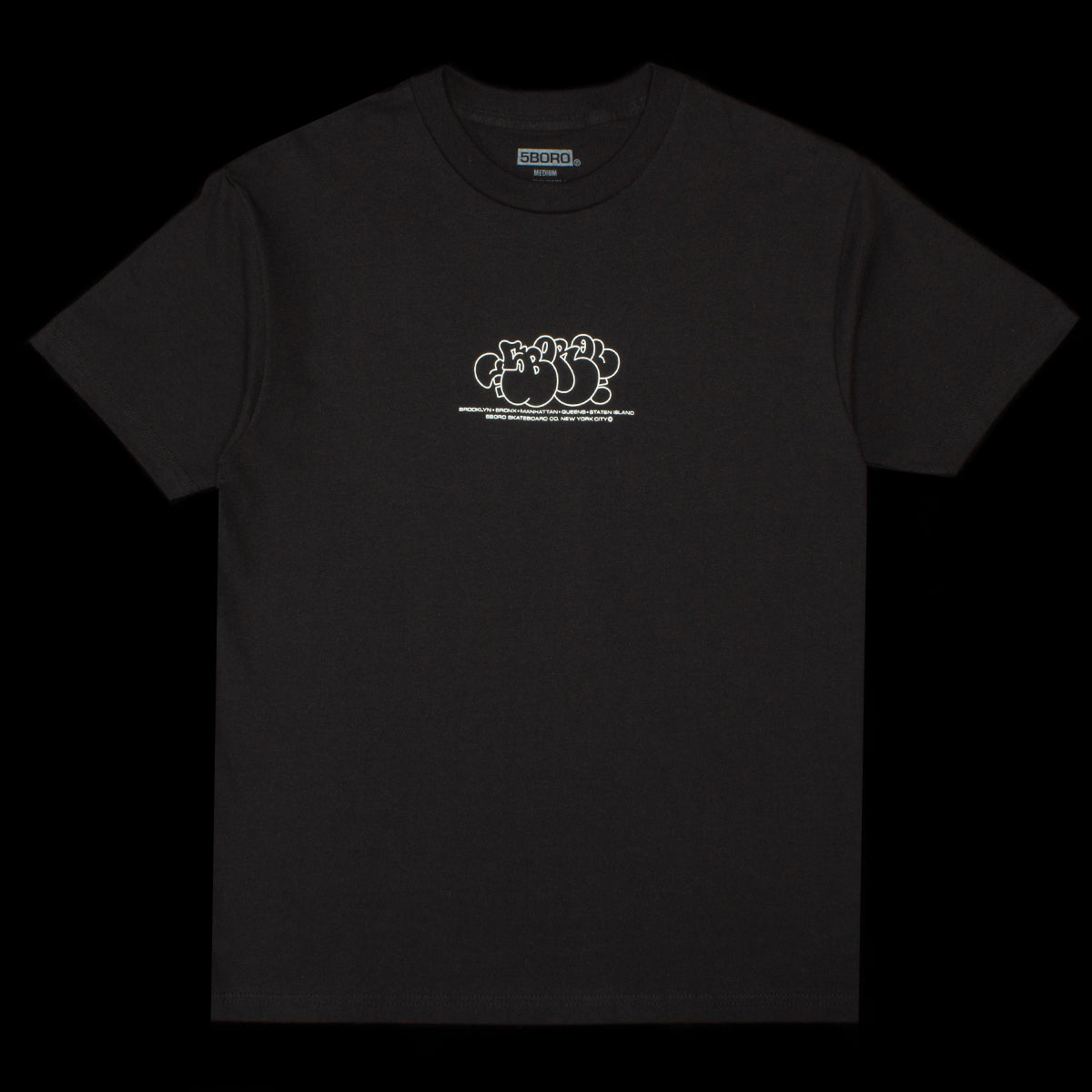 5Boro | 5B x SP-ONE Crackle T-Shirt Color : Black