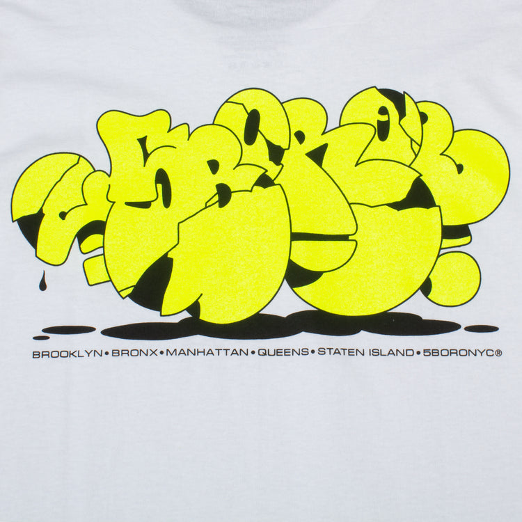 5Boro | 5B x SP-ONE Crackle T-Shirt Color : White