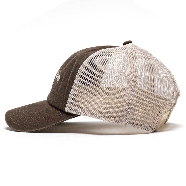 MOPQ - Wordmark Trucker Dad Hat
Color : Brown