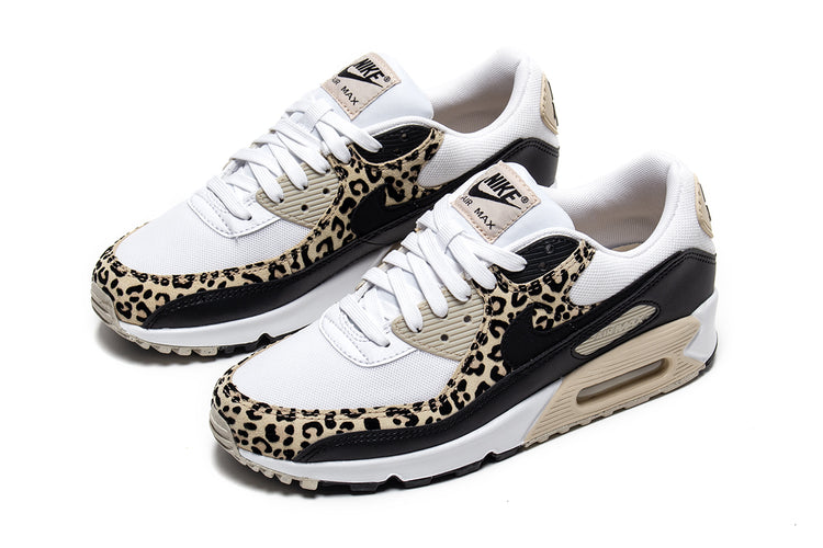Nike - Women's Air Max 90
Style # IF1619-100
Color : White / Black / Sand Drift / Hemp